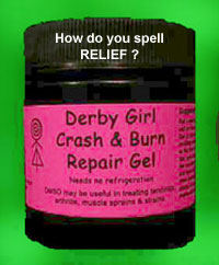 Roller Derby Gel - Derby Girl Gel - Crash and burn